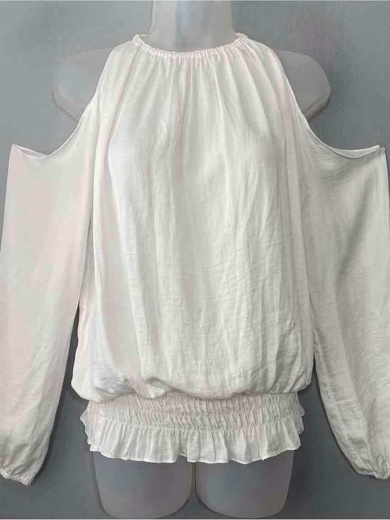 Tops - Off-Shoulder Long Sleeve White Women's Blouse